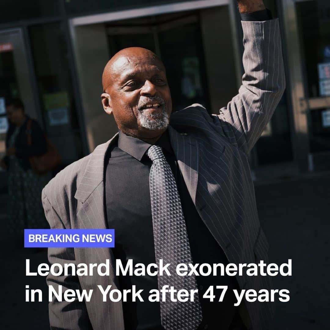 マンディ・パティンキンのインスタグラム：「Repost from @innocenceproject • BREAKING: Leonard Mack was exonerated today — on his birthday — after 47 years of wrongful conviction in New York. Leonard’s wrongful conviction is the longest to be vacated based on DNA evidence in U.S. history.⁠ ⁠ New DNA testing of crime scene evidence found in a post-conviction investigation by the Innocence Project and the Westchester County District Attorney’s Conviction Review Unit proved Leonard did not commit the crime. The DNA profile developed from the evidence was uploaded to the state and local DNA database and yielded a hit. The actual assailant identified by this search has since confessed to the crime.⁠ ⁠ Additionally, Leonard’s case contains virtually every common contributing factor in wrongful convictions: eyewitness misidentification, misleading forensic testimony, racial bias, and tunnel vision.⁠ ⁠ Learn more about Leonard’s fight for justice and how several all-too-common factors contributed to his wrongful conviction at the link in our bio. ⁠ ⁠ (📷️: @elijahbydesign for Innocence Project)⁠」