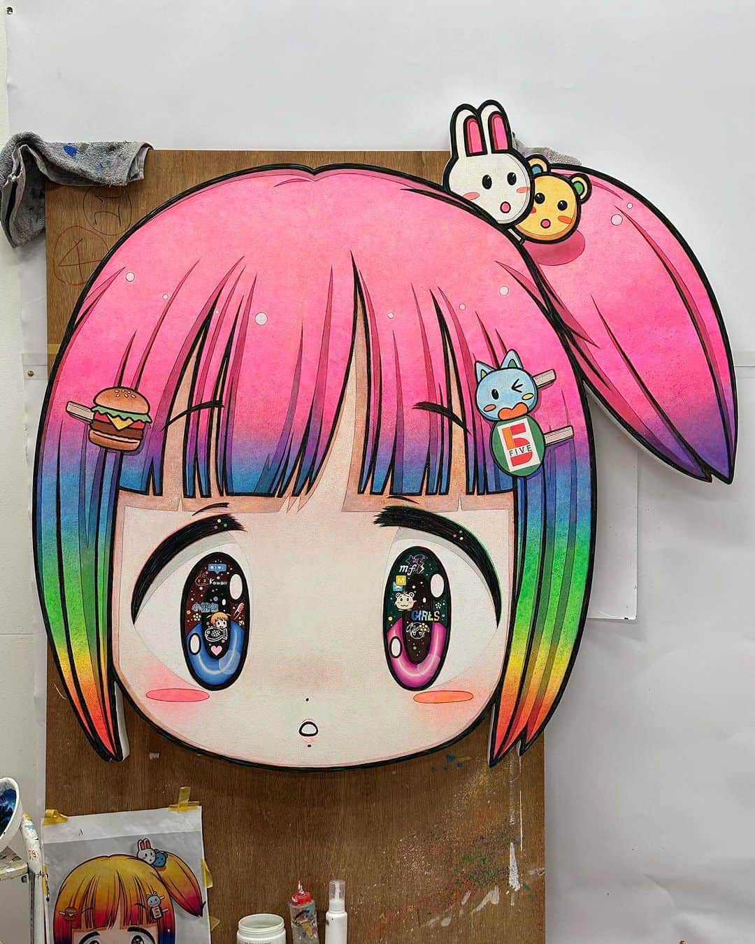 Mr.のインスタグラム：「#friezeseoul #perrotin  ©︎2023 Mr./ Kaikai Kiki Co., Ltd. All Rights Reserved. #mr #ミスター #perrotin #kaikaikikigallery #kaikaikiki #frieze #friezeartfair #friezeseoul」
