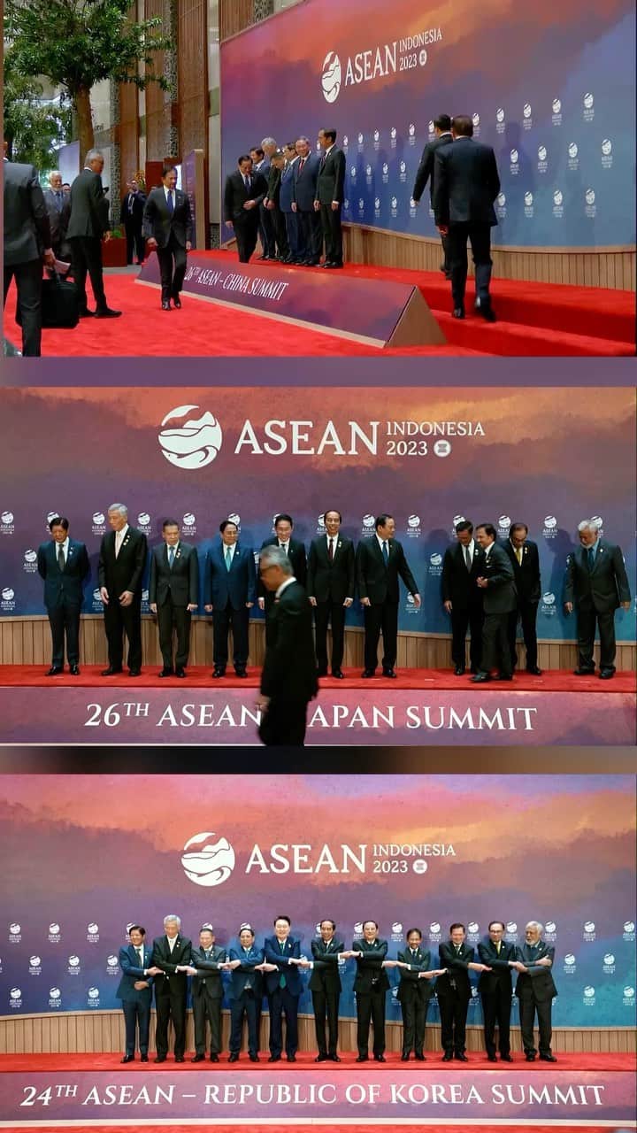 リー・シェンロンのインスタグラム：「A full day of discussions between @asean leaders and our dialogue partners — Canada, China, Japan, South Korea, and the US.   Today, in a troubled global environment, ASEAN must strengthen our ties and step up engagement with all major powers in an open and inclusive way. We should build on existing foundations to promote regional economic resilience, strengthen ASEAN’s position as the epicentre of growth, and secure our region’s stability and progress. – LHL   #ASEAN2023 #ASEANmatters」