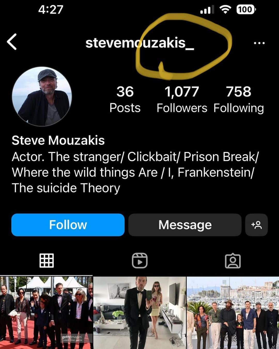 スティーブ・マウザキスのインスタグラム：「Please ignore and report any messages you receive from this account …I mean I’m pretty slack with msgs at the best of times so i definitely won’t be  coming at you with crypto rubbish. Thank  you guys for letting me know and I’m sorry this happened. It’s been reported but they’re very slow to respond…in the meantime it’s the handle with the underscore at the end」