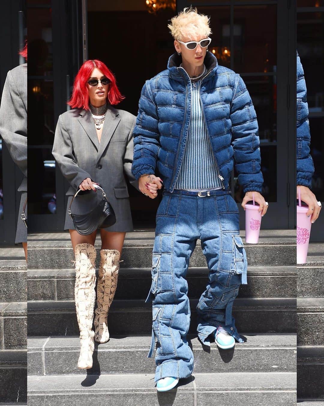 Just Jaredさんのインスタグラム写真 - (Just JaredInstagram)「Megan Fox & Machine Gun Kelly are showing off their bold styles while stepping out in NYC. #MeganFox #MachineGunKelly Photos: Backgrid」9月7日 10時50分 - justjared