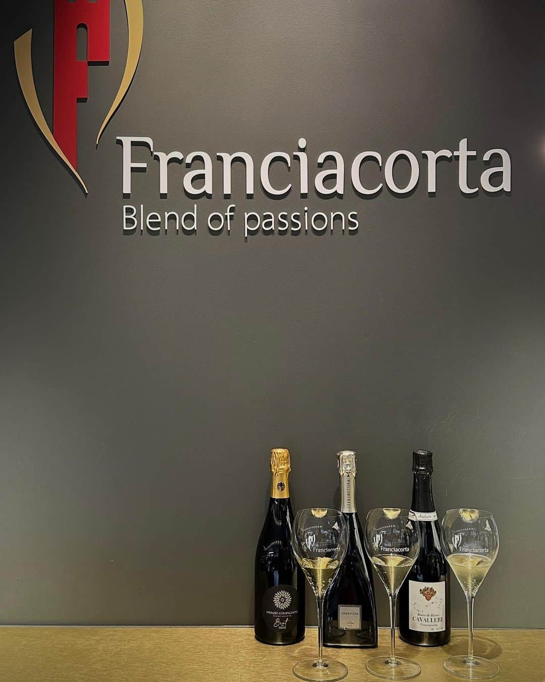 吉倉あおいのインスタグラム：「イタリアのプレミアムなスパークリングワイン🍷 @franciacorta すっきりと飲みやすくて、お料理とのペアリングも楽しめそう！ 阪急メンズの3Fで気軽に飲めちゃうのも嬉しいぃ🤤 #franciacorta」