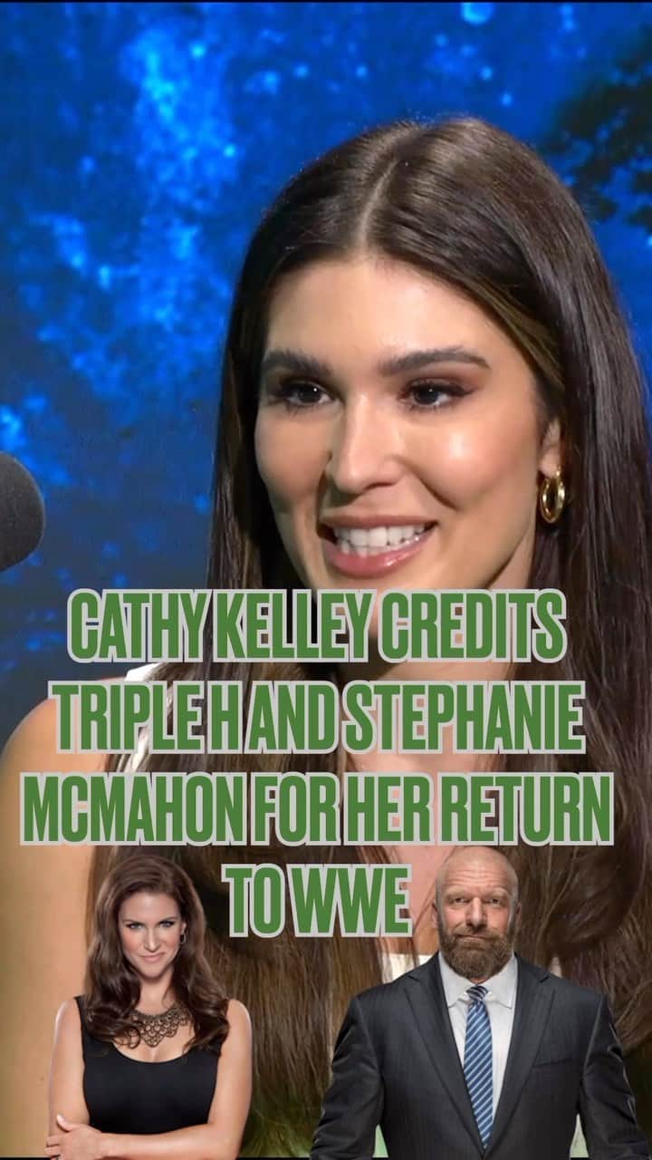キャシー・ケリーのインスタグラム：「🎙 @cathykelley credits @TripleH and @stephaniemcmahon for her return to WWE  Listen to this week’s episode of #OutOfCharacter via Link in Bio!」