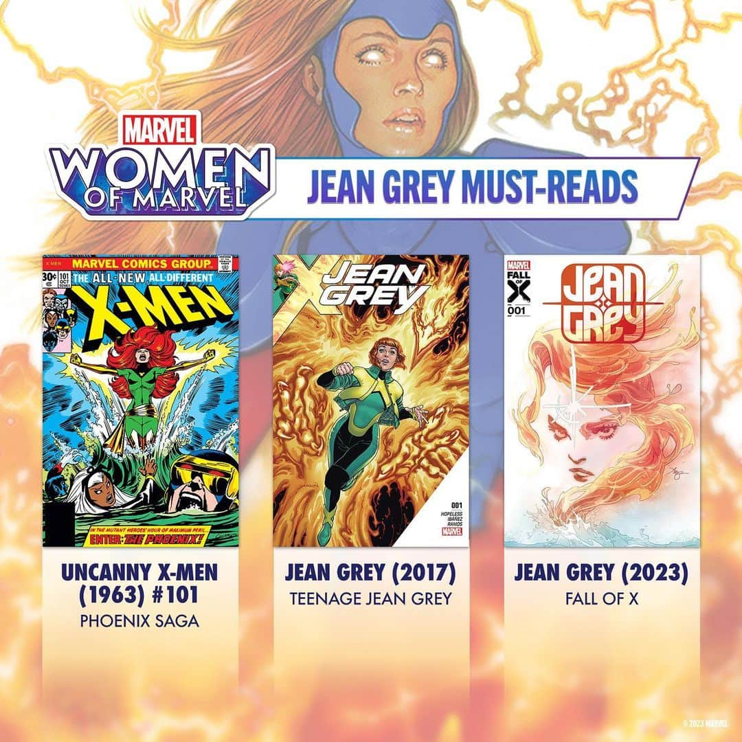 Marvel Entertainmentさんのインスタグラム写真 - (Marvel EntertainmentInstagram)「The new #WomenOfMarvel podcast season is off to a fiery start with an episode all about Jean Grey! 🔥 Brush up on a few of the mutant’s must-read #MarvelComics available on #MarvelUnlimited.  🎧 On the newest podcast episode, X-Men: The Animated Series writer Julia Lewald, Women Write About Comics Editor-in-Chief @nolapfau, scientist Dr. France Jackson, and cosplayer @indra_rojas give new perspectives on Jean’s powers, mind, and cultural influence. Catch the episode, hosted by @elliepyle and @runwithskizzers, wherever you listen to podcasts!」9月7日 4時08分 - marvel