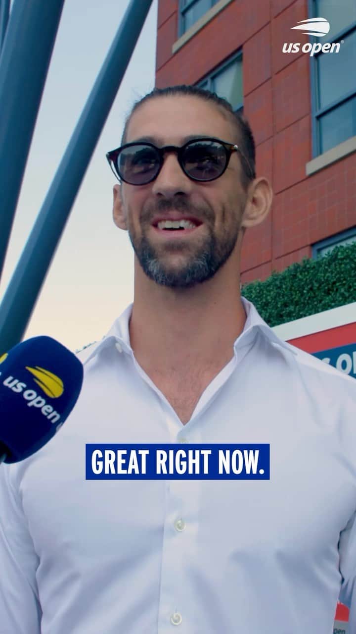 マイケル・フェルプスのインスタグラム：「The GOAT in the water gives his US Open picks @m_phelps00」