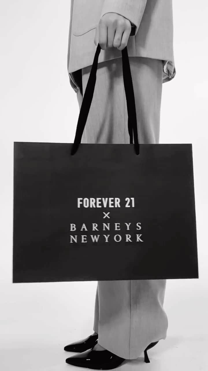 barneysnyofficialのインスタグラム：「LAUNCHING TOMORROW IN-STORES + ONLINE 🖤 #F21XBARNEYSNY」