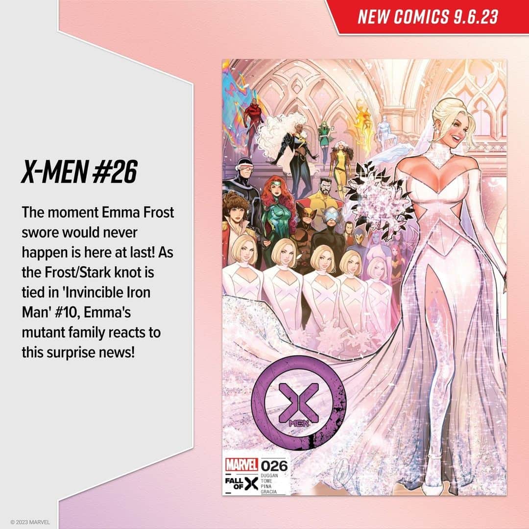 Marvel Entertainmentさんのインスタグラム写真 - (Marvel EntertainmentInstagram)「Get ready for the wedding of the century! Dive into 'X-Men' #26 and more #MarvelComics on shelves today. #NCBD」9月7日 6時00分 - marvel
