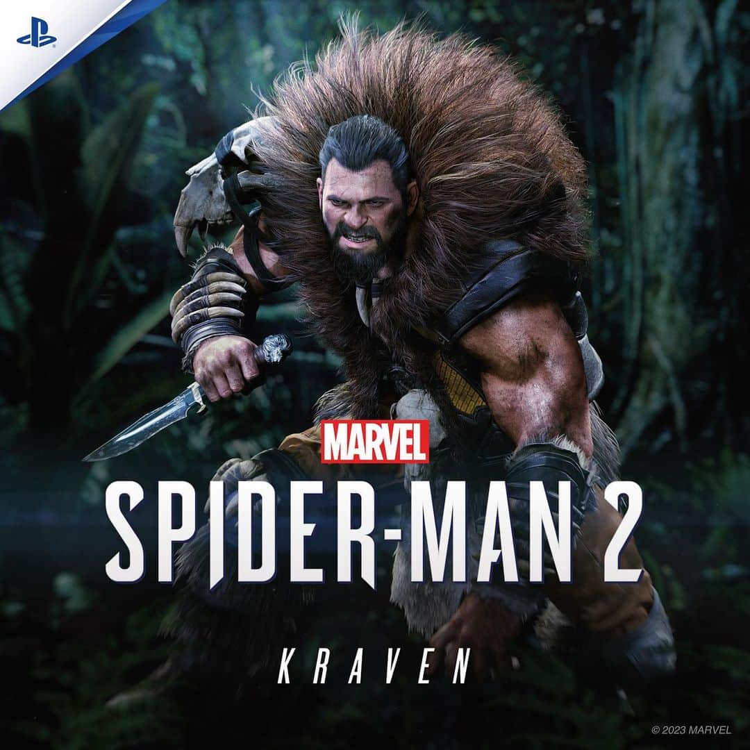 Marvel Entertainmentさんのインスタグラム写真 - (Marvel EntertainmentInstagram)「The countdown to the Black Suit is on, but Kraven’s ready for the hunt. Pre-order Marvel’s #SpiderMan2PS5 now! #BeGreaterTogether」9月7日 7時00分 - marvel