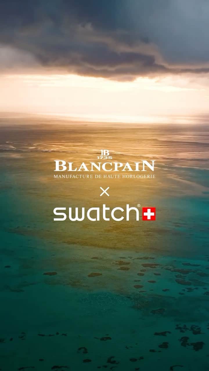 Swatchのインスタグラム：「Deep dive into the details of the Blancpain X Swatch collab.  The five new watches in the collection are made of Bioceramic. For the very first time, this innovative material is paired with Swatch SISTEM51, the first and only mechanical movement whose production is entirely automated. The watch colors, specifically developed for this collaboration, were inspired by the magnificent nudibranchs that inhabit our oceans.  #ScubaFiftyFathoms #BlancpainxSwatch #Swatch」