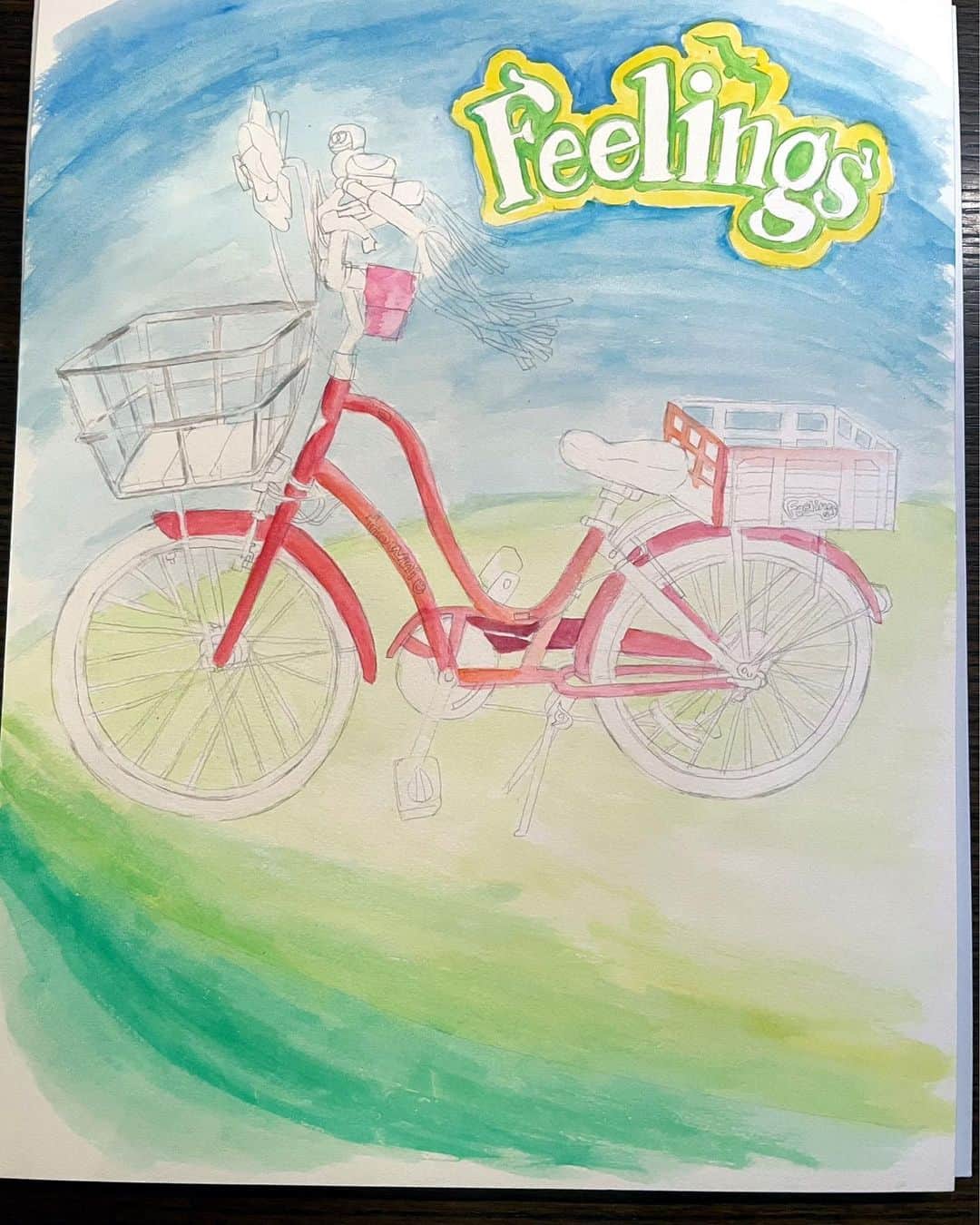 奥山佳恵さんのインスタグラム写真 - (奥山佳恵Instagram)「・ よかったら原画をどうぞ♪  @feelings_shonan さんへ @shonanstylemagazine  #湘南スタイル 8月号の #奥山佳恵の湘南手帖 で 描かせていただいた水彩画 FEELINGSの愛用自転車原画を もらってもらいましたー♡  愛をこめて描いたので！ 受け止めてもらえたら嬉しい！ この自転車は私の大切な足よ♪  @mihomush みっほーちゃん 私に自転車をありがとう！  最後の写真は これからも大好きなものをたくさん描くわ。の顔 湘南の街には大好きが あふれているからー！ ・」9月7日 8時26分 - okuyama_yoshie