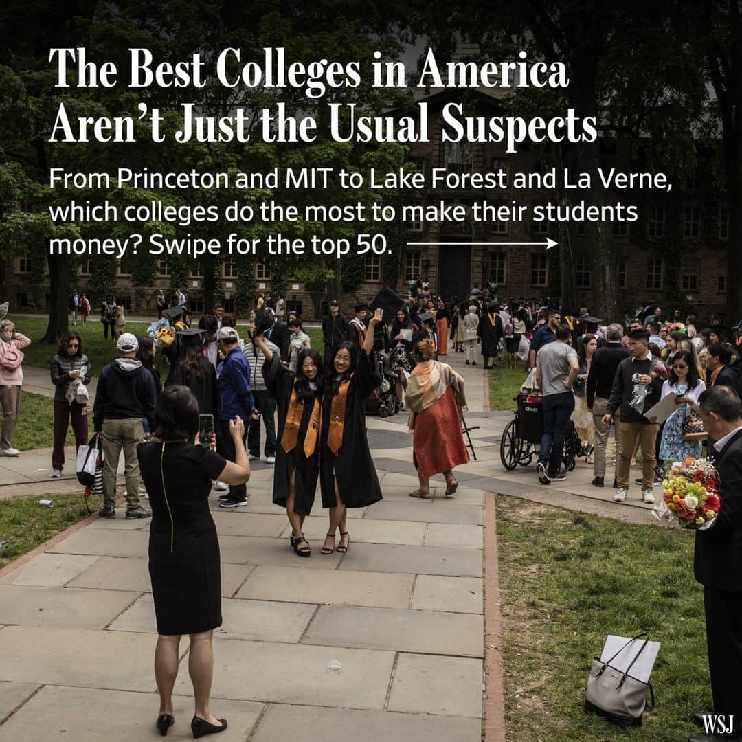 Wall Street Journalさんのインスタグラム写真 - (Wall Street JournalInstagram)「In our new ranking of the best colleges in the U.S., the school to take top honors isn’t much of a surprise.⁠ ⁠ No. 1 Princeton has been in the upper echelon of best-college lists for a long time. But looking at the value a school provides to its students highlights other institutions that don’t have Princeton’s reputation or its wealth but do great things for their students nonetheless.⁠ ⁠ In the WSJ/College Pulse Best Colleges in the U.S. list, the University of Florida and the New Jersey Institute of Technology are the highest-ranking public schools—both cracked the top 20 overall, at No. 15 and No. 19, respectively. And Babson College, Lehigh University and the Rose-Hulman Institute of Technology sit at Nos. 10, 14 and 17.⁠ ⁠ Some schools with longstanding reputations don’t fare as well when we look at their student outcomes under our new methodology. Brown University and Johns Hopkins University, two of our top 10 for 2022, perform less outstandingly, at Nos. 67 and 99, respectively. ⁠ ⁠ Some college-ranking methodologies tend to have the effect of splitting universities into the haves and the have-nots by evaluating the resources a college has at its disposal. Working with data scientists at Statista, our ranking uses the most recent available data to put colleges on a more level playing field, with a focus on comparing the outcomes of each school’s graduates to what those students were likely to achieve no matter where they went to school. ⁠ ⁠ In effect, colleges aren’t just rewarded for their raw performance in traditional metrics; rather, they’re also evaluated against a benchmark that shows how the schools improve the trajectories of their students’ careers. As a result, this year’s ranking surfaced some hidden gems. ⁠ ⁠ Read more at the link in our bio. ⁠ ⁠ 📷: @bryananselm for @wsjphotos」9月7日 10時00分 - wsj