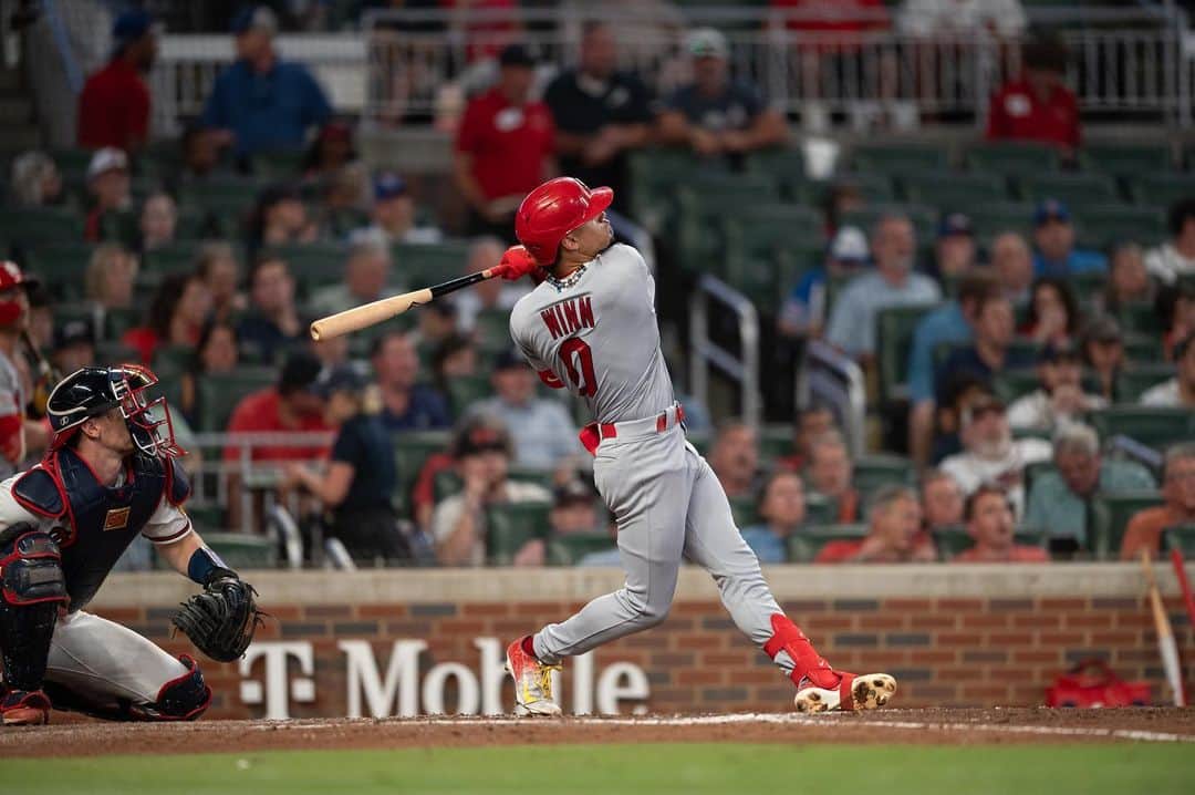 セントルイス・カージナルスのインスタグラム：「🚨 1ST CAREER HOME RUN 🚨  Masyn Winn smashed his first big-league dinger!」