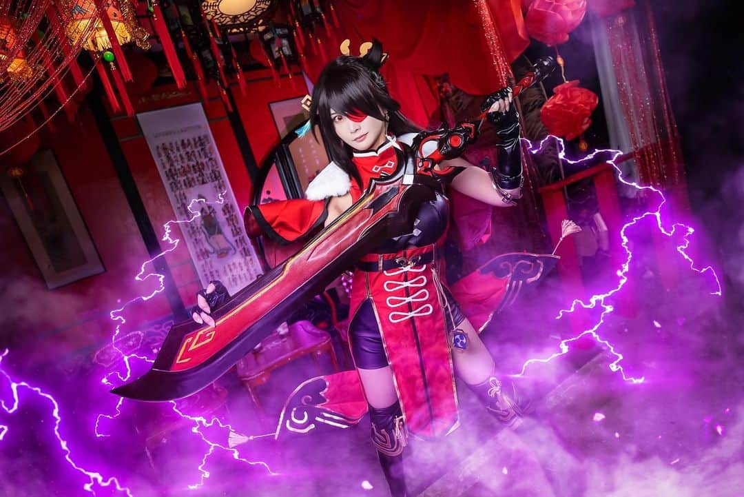 赤羽もものインスタグラム：「原神/北斗   #原神  #原神コスプレ  #コスプレ  #cosplay  #genshinimpact #genshin  #北斗」