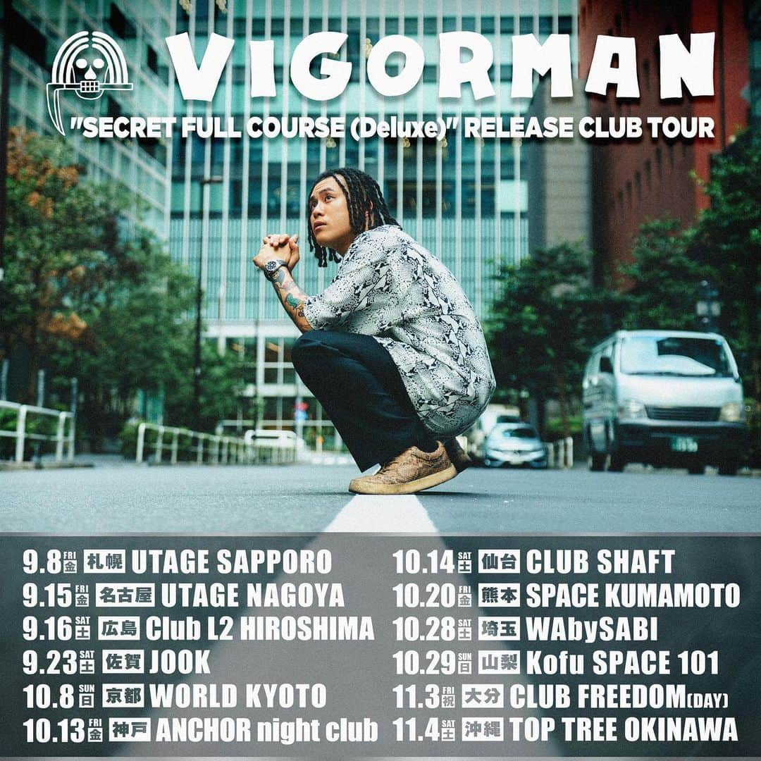 VIGORMQNさんのインスタグラム写真 - (VIGORMQNInstagram)「MVと同時にツアー情報も解禁!! SECRET FULL COURSE (Deluxe) RELEASE CLUB TOUR 開催決定🔥 全国12ヶ所周ります🗾お近くの方は是非!!」9月7日 21時16分 - vigor_insta