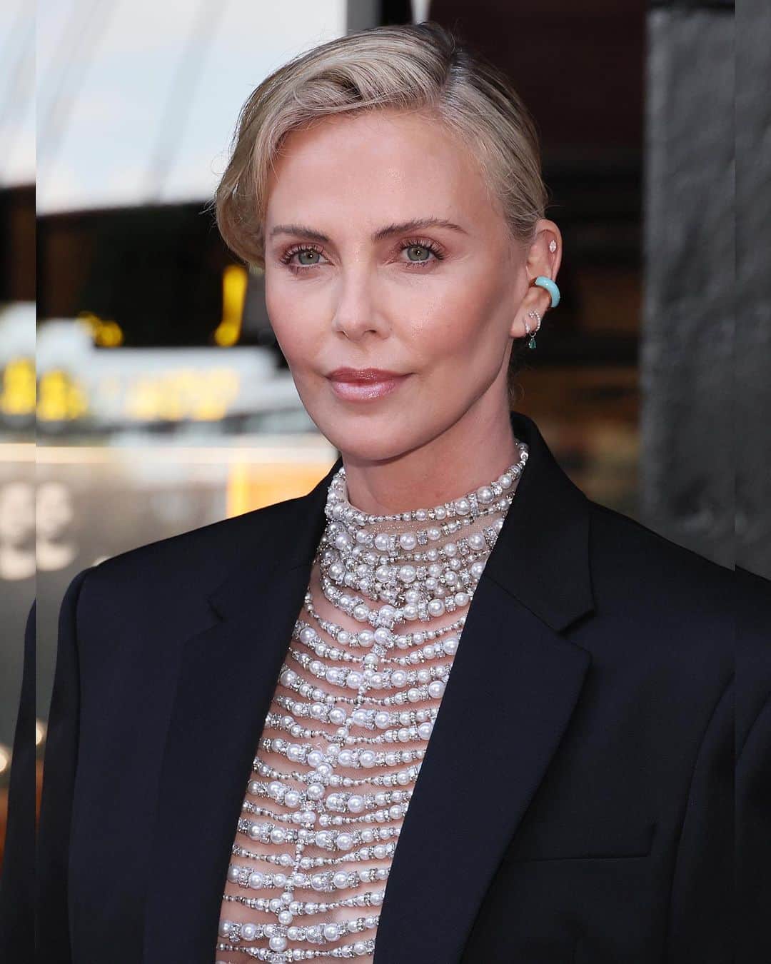 Just Jaredさんのインスタグラム写真 - (Just JaredInstagram)「Charlize Theron's pearl top caught everyone's eyes at the Breitling boutique opening in New York City #CharlizeTheron in #Givenchy  Photos: Getty」9月7日 12時12分 - justjared