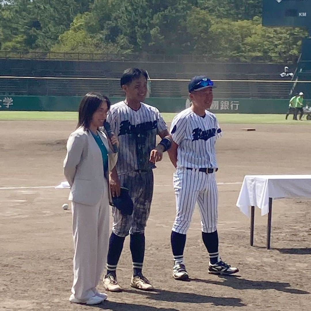 羽村亜美さんのインスタグラム写真 - (羽村亜美Instagram)「清瀬杯　 全日本大学選抜準硬式野球大会 の配信で 石川県金沢へいってきました！  九州地区、久留米大学、初優勝！ おめでとうございます。  準決勝2試合目 学生解説の 藤田唯斗　選手が まさかの！！ 解説中に 「試合に出場するかも！？」 と呼ばれて そのあと、すぐ外野の守備についておりました！！  その時の 「え！でるの！？」という音声が 配信の中に残っております　😂笑  すずおきマネージャーもありがとございました^_^」9月7日 13時35分 - amihamura