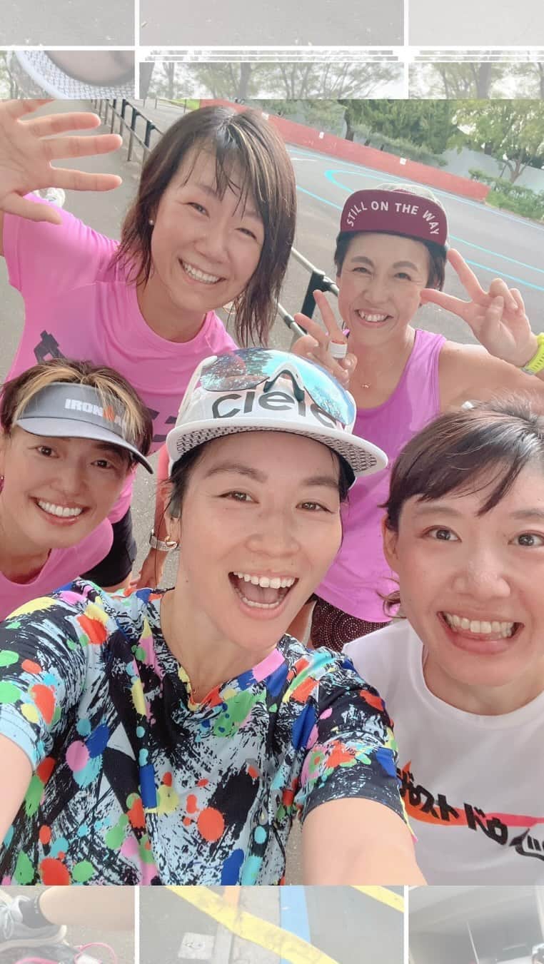 水越結花のインスタグラム：「🏃‍♀️ レース前ラストラン🔥 am5:30から400×5本！ ありがとう、セタランファミリー🌈 ゴール前スプリントイメージ！！！🏅 もっと肩の力を抜いて楽しく可愛く走り切りたい⚡️⚡️⚡️ 仲間に感謝！！！ 🎥 @n_mochizuki  @naocconaonao  @michimichi_lunrun  @ringo.run  @mihoc_official」