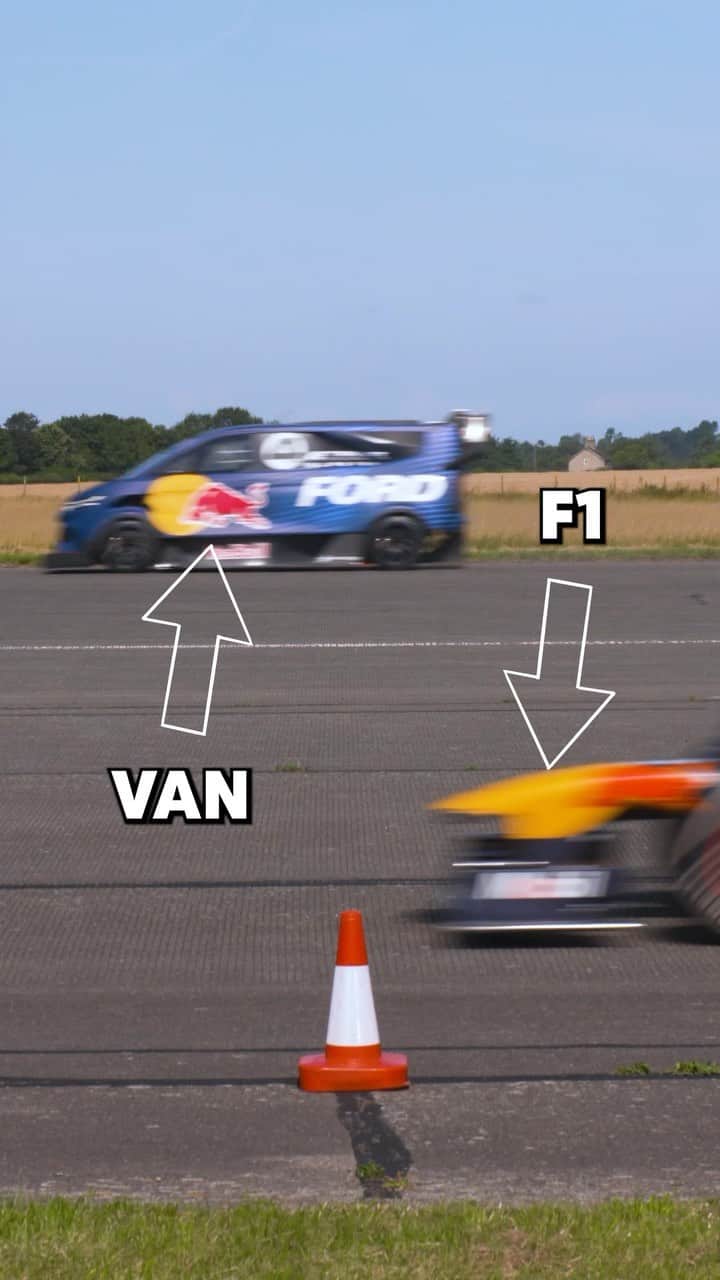 レッドブルのインスタグラム：「the F1 car: 😡📢 the Ford SuperVan 4.2: 🍃😌✌️  #redbull #givesyouwiiings #turbovan #f1 #racing #motogp #superbike」