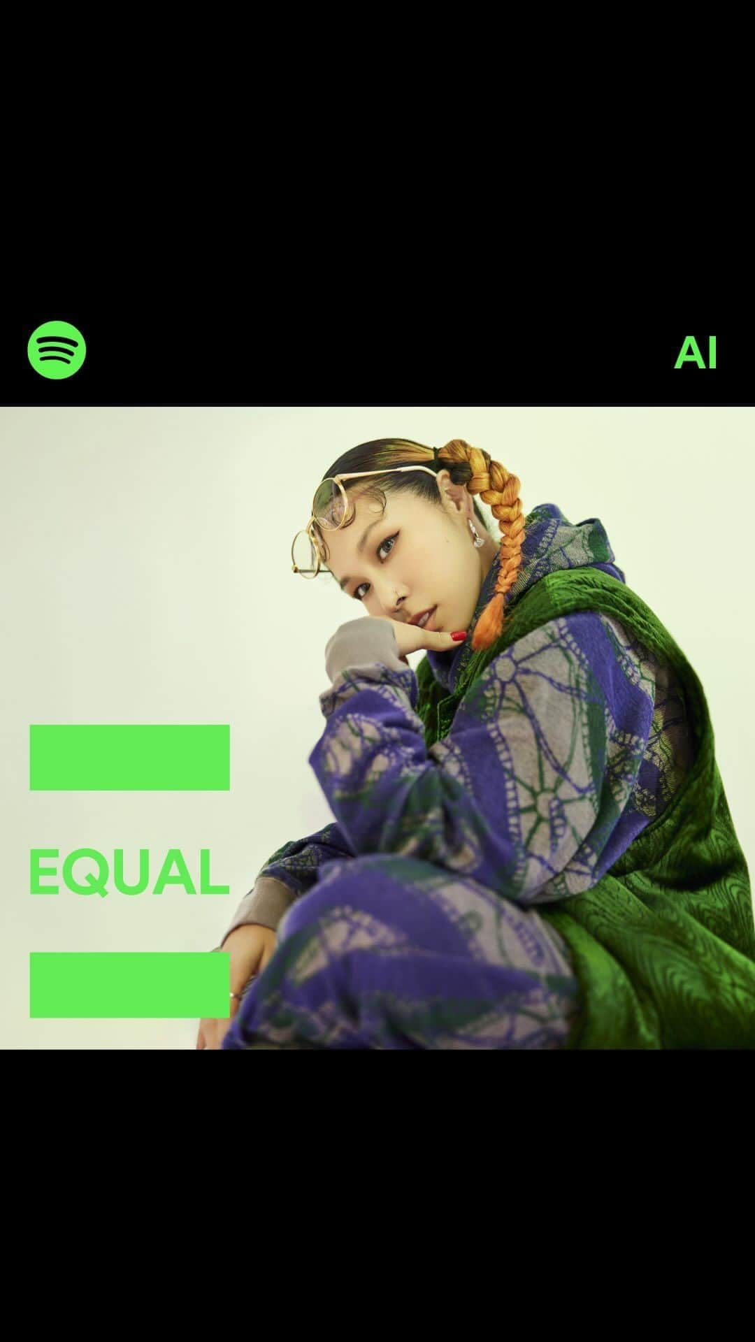 Spotify Japanのインスタグラム：「🌟WOMEN AT FULL VOLUME🌟  女性の持つパワーや可能性を 最大限に引き出していくプログラム #SpotifyEQUAL 🌎 9月のアンバサダーはAI✨  @officialai  #EQUALJapan」