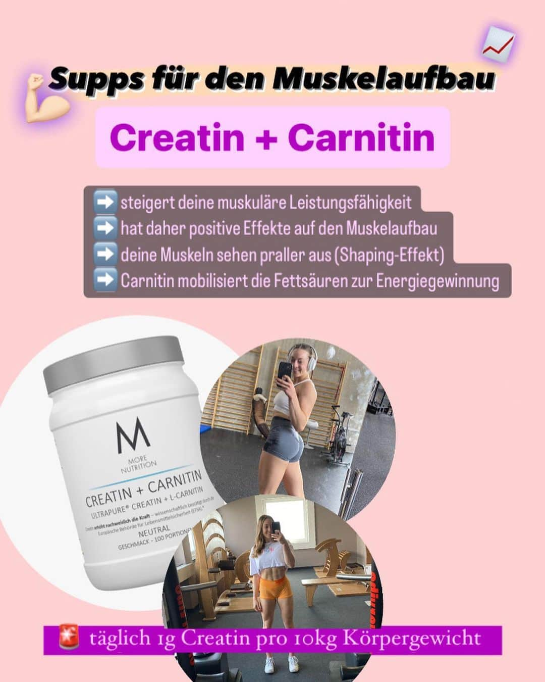 Carina Kröllさんのインスタグラム写真 - (Carina KröllInstagram)「Welche Nahrungsergänzungsmittel mir beim Muskelaufbau geholfen haben 💪🏻 . 🩷Mit Code „Carina“ spart ihr immer maximal bei More, Oace & Fit Jeans und könnt mich dadurch unterstützen 🤓danke! 🫶🏻 lanzeige 📸 @hannaahcarolina  . . . #fitness#fitnessmotivation#fitnessgirl#gymmotivation#gymrat#gymoutfit#gymtransformation#muskelaufbau#muskelaufbaurezepte#muskelaufbauernährung #musclegirl #gymaddict #gymlife #workoutmotivation #beastmode #bodypositivity #strongwomen#strongnotskinny #motivationalspeake#oace#morenutrition#morenutritionrezepte」9月10日 1時00分 - carinakroell