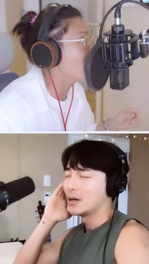 ロイ・キムのインスタグラム：「친구라는건 (with 김범수) 커버해 봄  흔쾌히 함께해 주신 범수형님께 무한한 사랑과 제 목소리와 함께 나오는 형의 목소리를 들으며 걸어온 길에 대한 감동을 느끼며  @bsk_world ❤️」