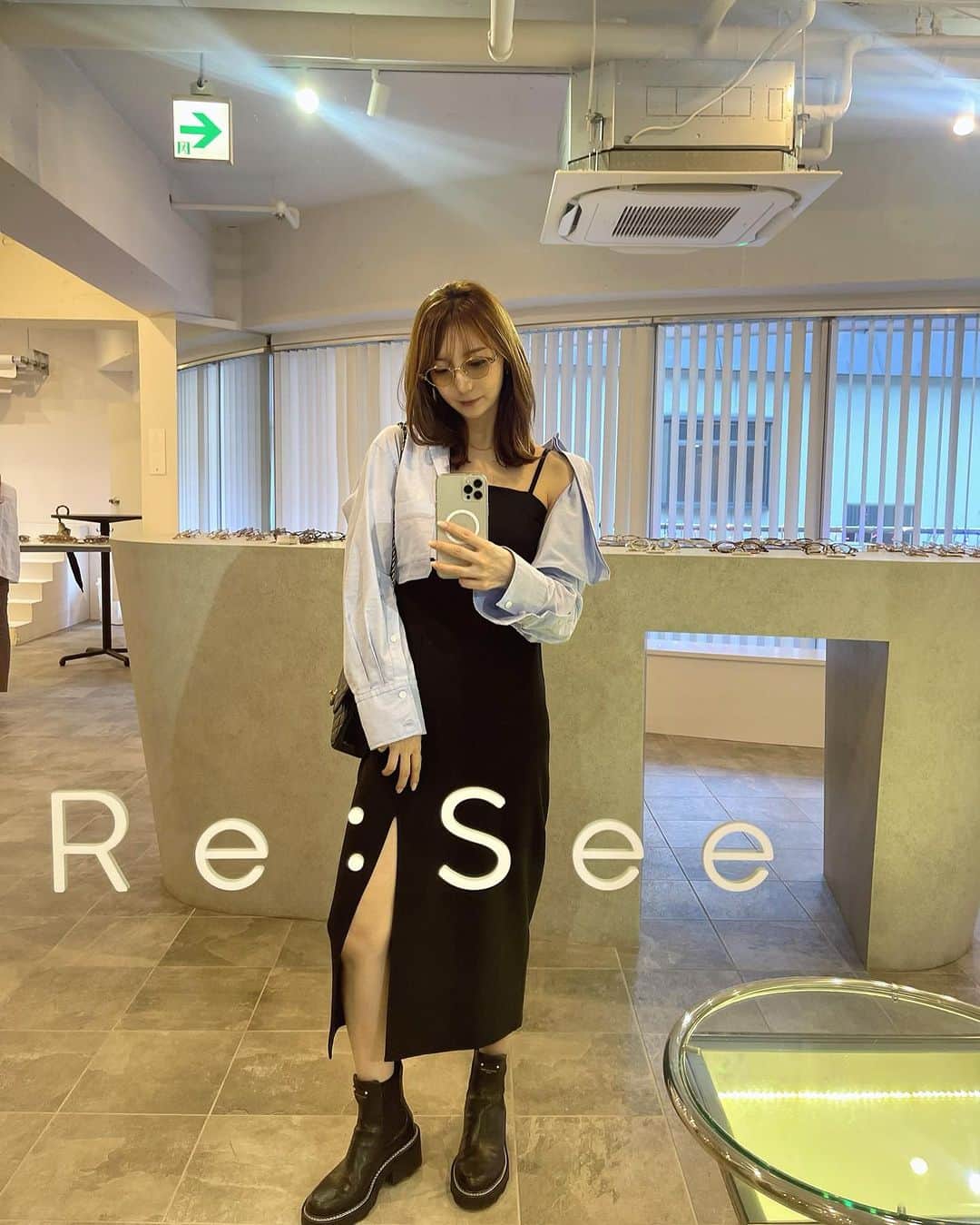 堀みづきのインスタグラム：「🥸🩵 @resee.official   #coodinate」