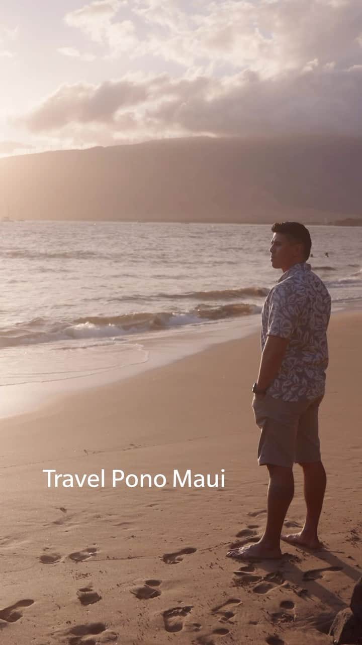 ハワイアン航空のインスタグラム：「In the first installment of our new series, follow Maui local and Flight Attendant Kiakona as he talks with Maui residents and business owners about what it means to visit Maui now. While Lahaina remains closed to visitors, we encourage you to visit Maui and embrace traveling pono when you're here:    💜 Learn before you go: If you're unsure if it's okay to be somewhere, ask a local.  💜 #SupportLocal: Enjoy your vacation while also supporting the Maui economy. 💜 Practice mindfulness: As you experience this place, be mindful and respectful of the community.  Click the link in our bio to watch the full video and learn more about how you can travel pono (vacation responsibly.)   #TravelPono #SupportLocal #TravelPonoMaui #MalamaMaui #MauiStrong」