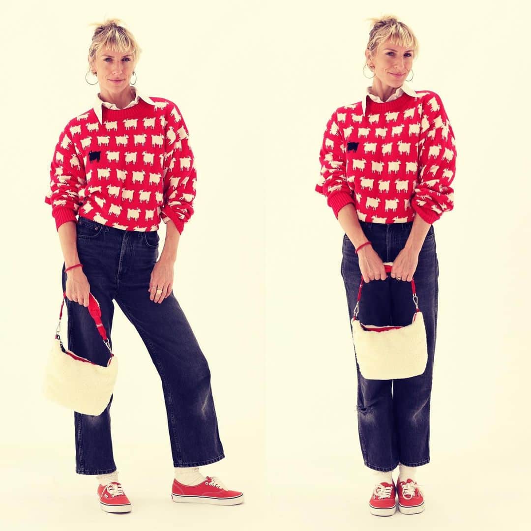 ミッキー・サムナーのインスタグラム：「🐑🐑🐑🐑🐑 @lesportsac x @warmandwonderful」
