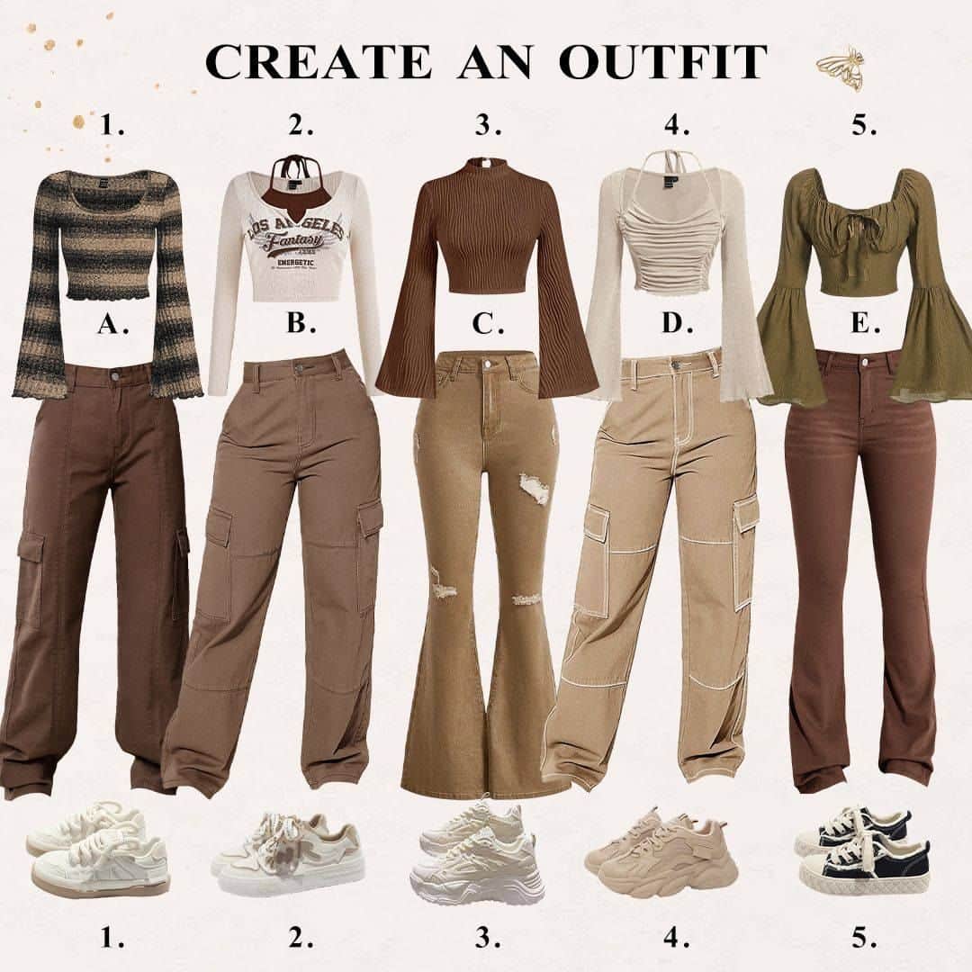SHEINのインスタグラム：「Find your fall roots with earthy tones that turn a new leaf 🍂🤎 Which combo is activating your autumn aesthetic? 👇  🔎18892160 14553028 11447266 17778924 12703386 20313109 18984107 11708420 12841161 14930838 12707026 19904960 14930838 15022872  #SHEIN #SHEINforAll #SHEINstyle #fashion #chic」