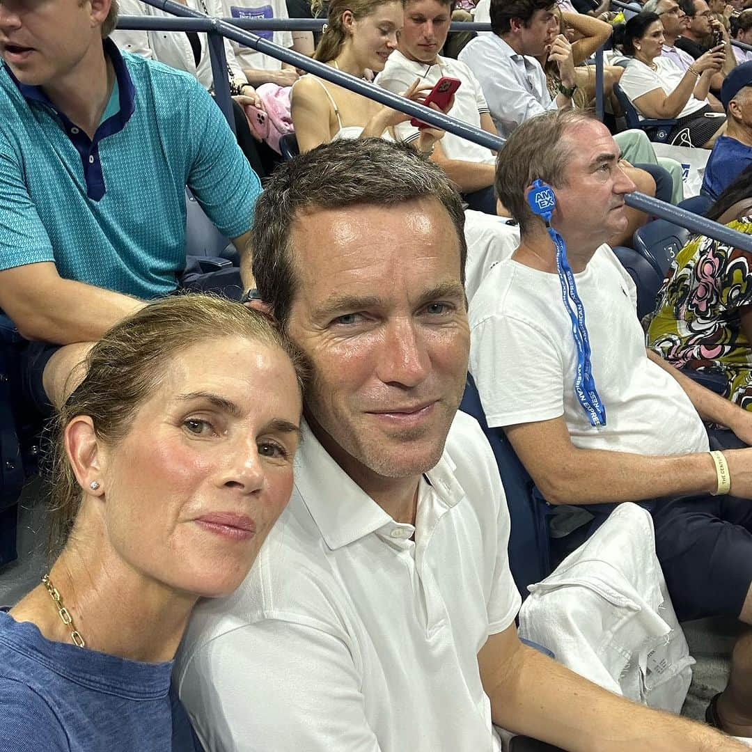 グッチ・ウェストマンのインスタグラム：「@usopen is one of our favorite NY events , I can’t remember a hotter one, 🥵doesn’t matter the game was 🔥💥💥💥 so fun 🎾」