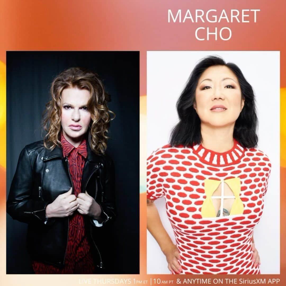 サンドラ・バーンハードのインスタグラム：「Today Live in #Sandyland genius arrives @margaret_cho on tour now! We’re taking your calls & rocking the house! 1 pm EST @radioandysxm kids」