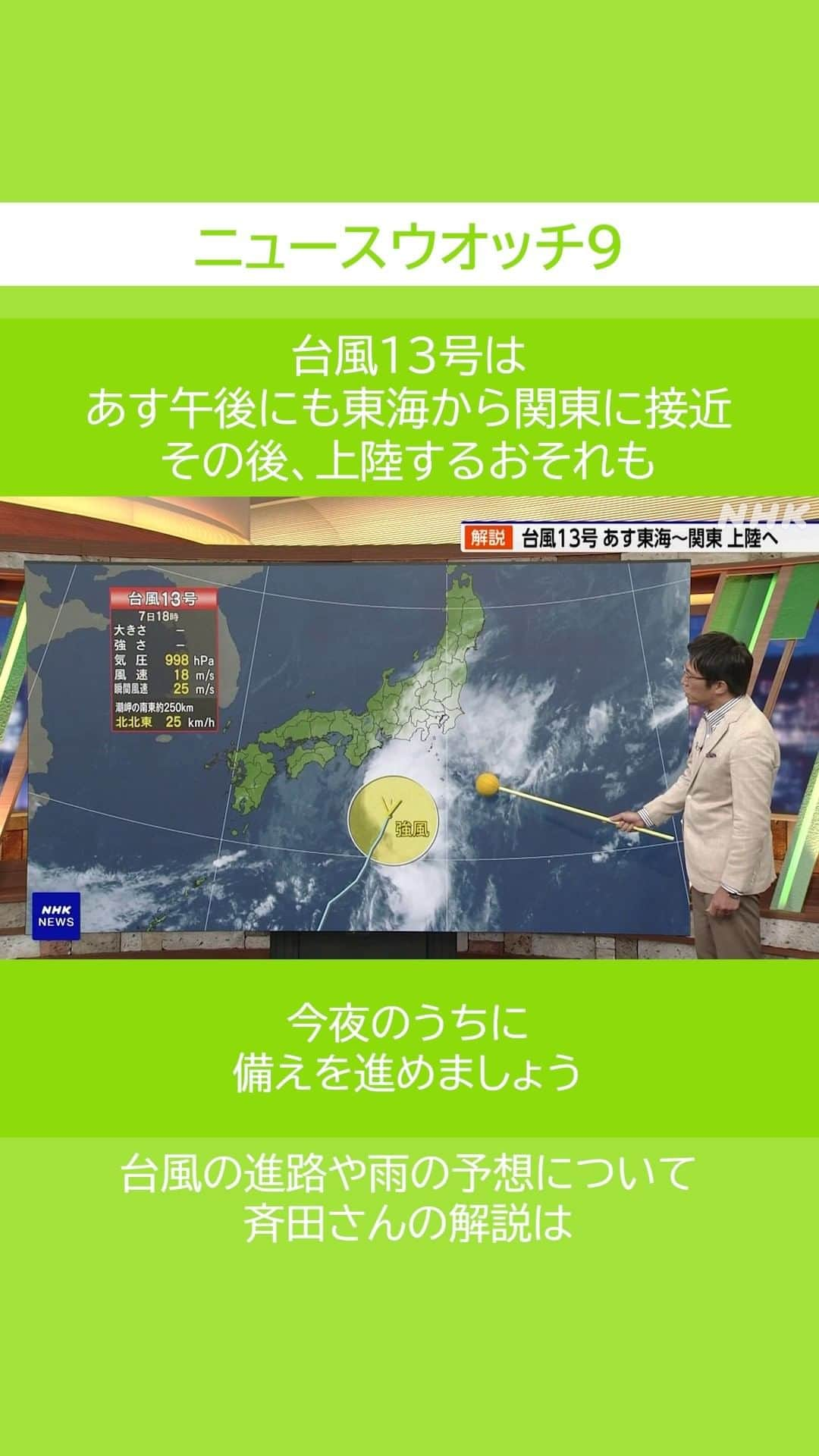 NHK「ニュースウオッチ９」のインスタグラム