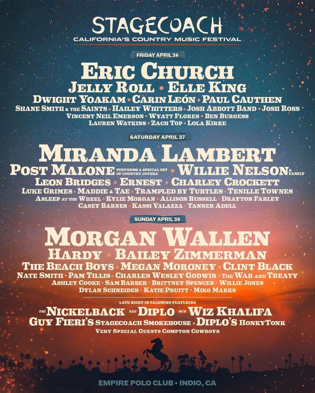ミランダ・ランバートのインスタグラム：「Stagecoach 2024. Let’s do this y’all! 🔥🤠  Passes are on sale Friday Sept 15 at 11am PT.」