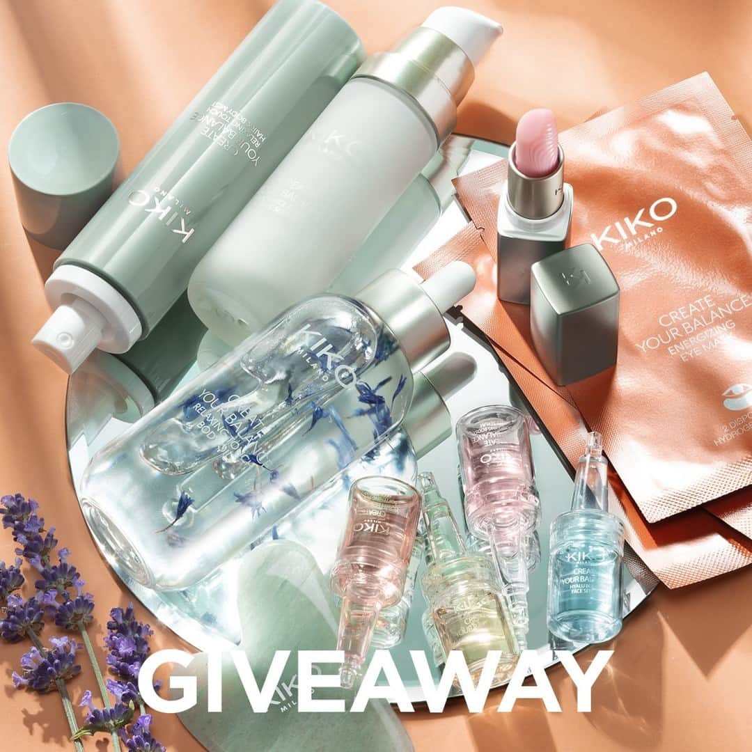 KIKO MILANOさんのインスタグラム写真 - (KIKO MILANOInstagram)「GIVEAWAY ALERT! Ready to revive your beauty routine as you ease back into office life? 💆‍♀️⁣ This is your chance to win a hamper of #KIKOBalance skincare goodies worth over £130 💚🧡⁣ Here’s how to participate:⁣ - Like the giveaway post on Instagram⁣ - Tag 3 friends in the comments⁣ - Make sure you’re following @kikomilano on Instagram⁣ 3 winners will be picked randomly & announced on IG stories!⁣ Giveaway ends 11/09/2023, 23.59 CET. Rules here: https://bit.ly/KIKOBalanceGiveaway ⁣ ⁣ Boosting Face Serums Kit - Nourishing Lip Balm - Boost & Relaxing Moment Face Mask Kit - Relaxing Touch Hair & Body Mist - Relaxing Touch Body Oil - Face Serum Kit - Facial Massage Stone With Jade & Aventurine⁣」9月8日 0時35分 - kikomilano