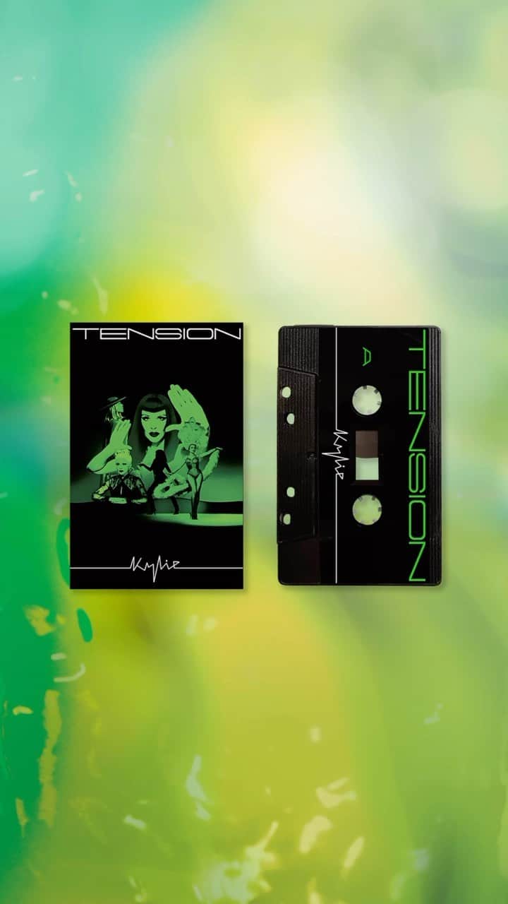 カイリー・ミノーグのインスタグラム：「Get your hands on an exclusive Tension single cassette. Available to pre-order on my store now 📼💚」