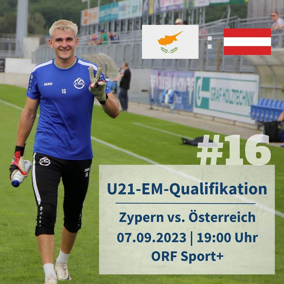 SVホルンのインスタグラム：「Unsere Nummer 1️⃣6️⃣ ist heute für das 🇦🇹ische Nationalteam im Einsatz. Viel Erfolg @nikxpolster! ✊🏼  Das Spiel wird auf ORF Sport+ übertragen👇🏼 https://tvthek.orf.at/livestream/Fussball-U21-EM-Qualifikation-Zypern-Oesterreich/14251962  #emqualifikation #u21 #nationalteam #gemeinsamfürösterreich #goalie #aufgehts #stolz #österreich #zypern #polster #dienullmussstehen #svhornfamilie #bepartofit」