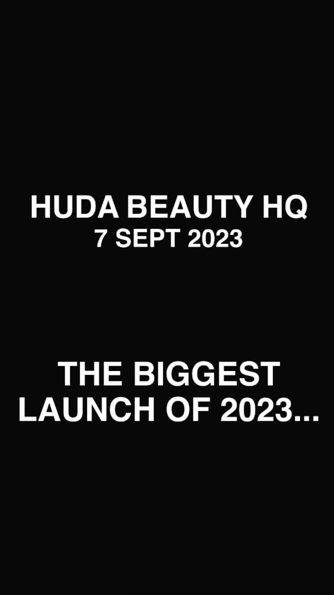 Huda Kattanのインスタグラム：「I almost leaked it too soon 😱 but @christophergoncalo caught me 😢 BIG REVEAL coming tomorrow...Stay tuned #hudabeautybiggestlaunchof2023」