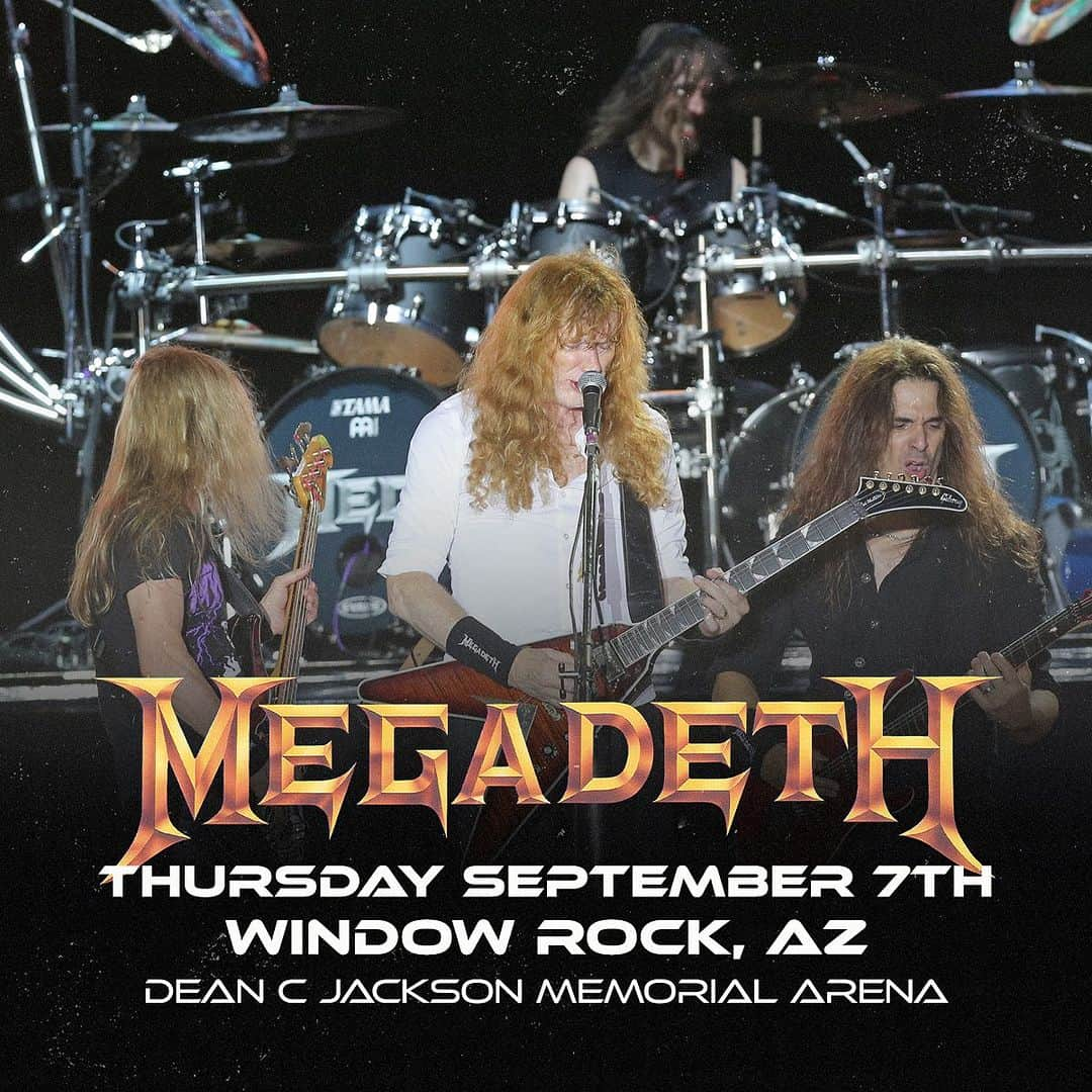 Megadethさんのインスタグラム写真 - (MegadethInstagram)「Tonight we put the ROCK in Window Rock! We’ve got some limited tickets still available, so get yours while you can at the link in our bio.」9月8日 1時55分 - megadeth