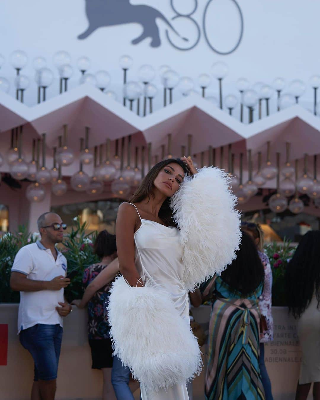 PINKOさんのインスタグラム写真 - (PINKOInstagram)「48 hours #venicefilmfestival @biennale_cinema with my @pinkoofficial family wearing this marvelous custom made creation. Pure happiness every moment with my @stefano.parigi  Queen? Diva? Divine? Goddess? Magical? Only a few of the compliments I received, feeling overwhelmed, thank you all!」9月8日 2時29分 - pinkoofficial