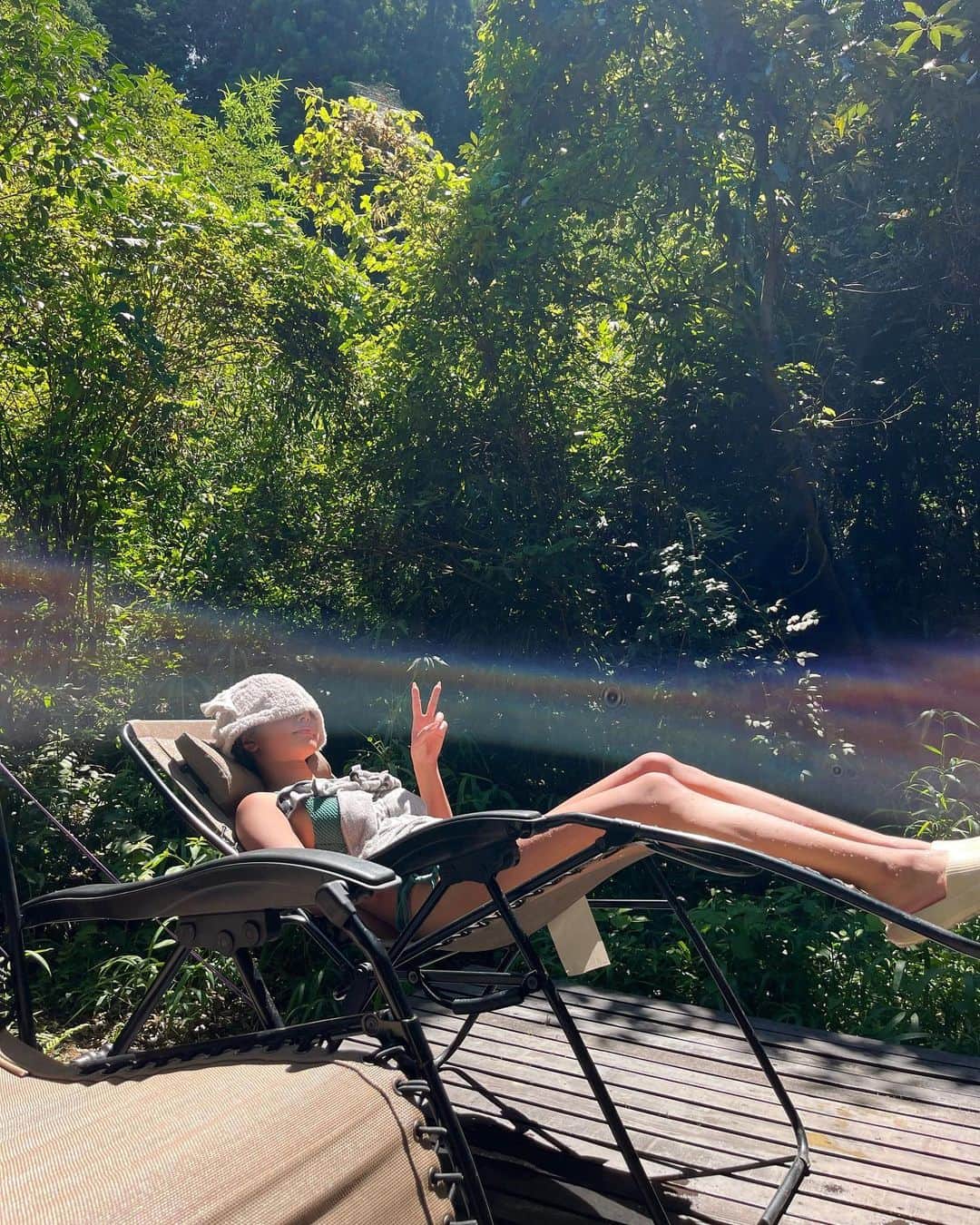 五月さんのインスタグラム写真 - (五月Instagram)「Outdoor saunas are great」9月8日 21時00分 - _32kii_