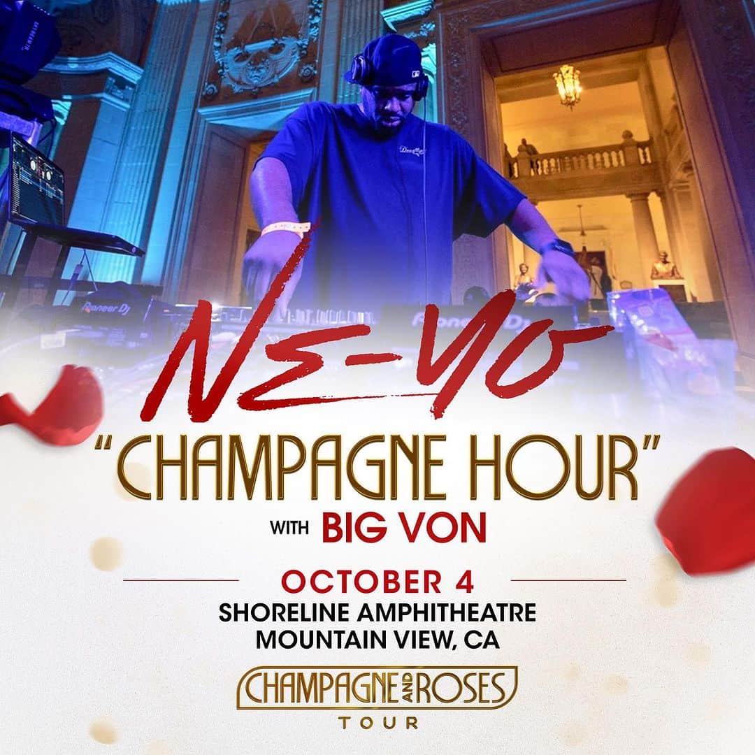 NE-YOさんのインスタグラム写真 - (NE-YOInstagram)「THIS IS FOR THE GROWN N SEXY! INTRODUCING THE "CHAMPAGNE HOUR"! 🍾   We're partying all night at my #ChampagneAndRoses Tour with @marioworldwide & @pleasurep. 🥂🌹 Don't miss the #CHAMPAGNEHOUR featuring some of your favorite DJs when doors OPEN!  If you still don't have tickets, hit link in bio NOW!」9月8日 3時15分 - neyo