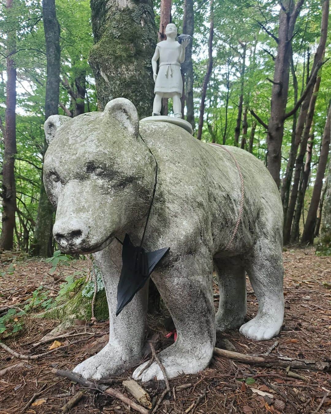 加藤ツバキのインスタグラム：「『星くそ館』の熊と縄文人 旅から戻って次の山旅の準備 この慌ただしさが心地よいです 写真は落ち着いたらぽつぽつあげていきます🙆 皆さまよい週末を！」