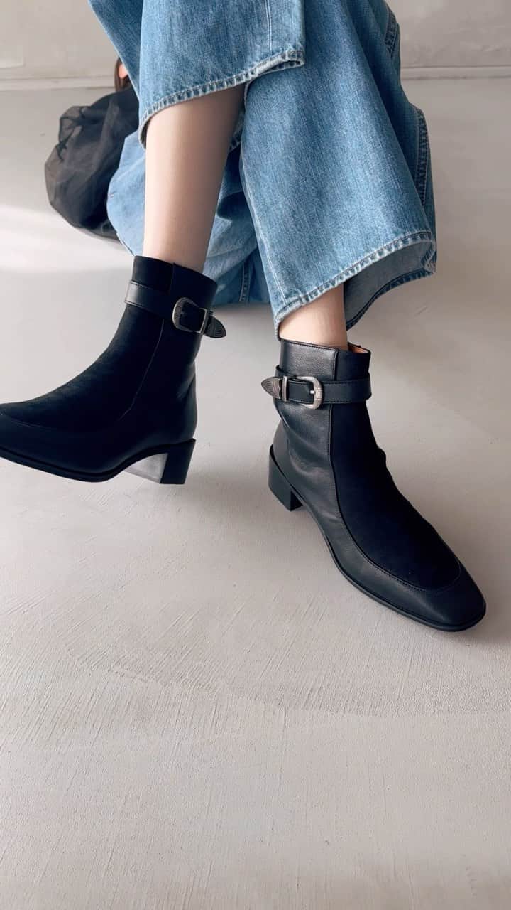 オンラインショップ アットシェルタのインスタグラム：「LAROUTE  NEW ARRIVAL  ▶︎ウエスタン風ショートブーツ  #ウエスタンブーツ #ウエスタン  #ブーツ #ブーツコーデ #秋コーデ  #ブーツ好き  #ラルート #laroute」