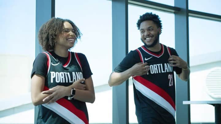 ポートランド・トレイルブレイザーズのインスタグラム：「Follow HBCU Fellows, Ashley Bryant and Brindice Rodriguez, as they take us through our basketball events and community projects this summer. They walk us behind the scenes for the 2023 NBA Draft, on-site for the unveiling of our G-League team, the Rip City Remix, and to a newly refurbished basketball court at Dawson Park, a million-dollar court revitalization project in partnership with Nike and Portland Parks and Recreation.」