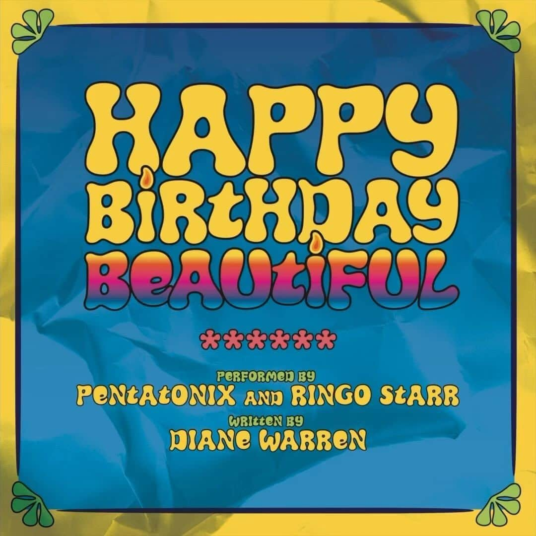 ペンタトニックスのインスタグラム：「SURPRISE! We’re excited to announce that we’ve teamed up with @dianewarren again on a BRAND NEW SONG she wrote called “Happy Birthday Beautiful” 🎂🎶 It comes out tomorrow, but you can pre-save it now at the link in our bio. Oh, and did we mention @ringostarrmusic is on drums!?!?!!!! 🤯」