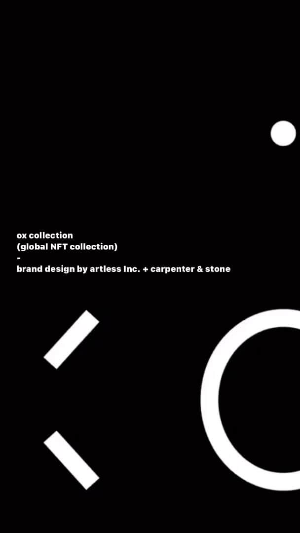 川上俊のインスタグラム：「ox collection  (global NFT collection) @0xcollection  - brand design by artless Inc. + carpenter & stone  @shunkawakami  @carpenterandstone  #nftart」