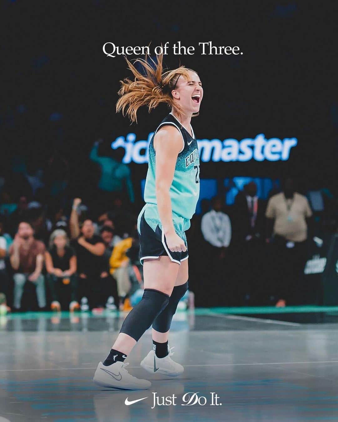 NIKEのインスタグラム：「This season's forecast: reigning threes 👑 Congratulations @sabrina_i on becoming the WNBA’s single season 3-point record holder. An incredible accomplishment during an amazing season. Keep getting buckets 🏀」