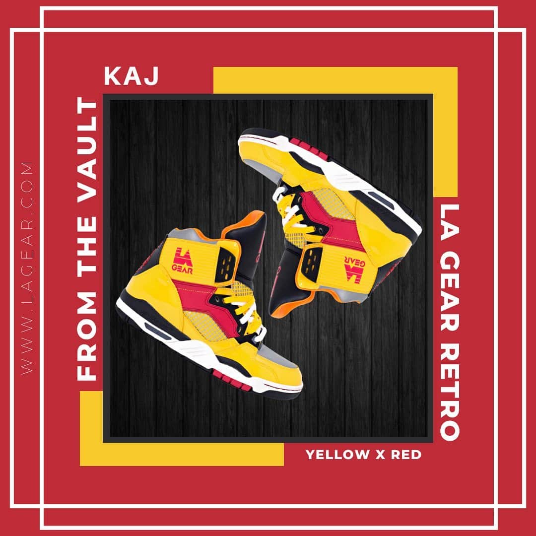 LAギアさんのインスタグラム写真 - (LAギアInstagram)「LIMITED STOCK • Don’t miss the exclusive release From the Vault: KAJ inspired by LA Gear’s iconic 90s heritage. Available in black x blue and yellow x red. #lagear #lagearstyle #kaj #hightops #kicks #sneakers #sneakerheads #retro #sneakersaddict」9月8日 10時31分 - lagear
