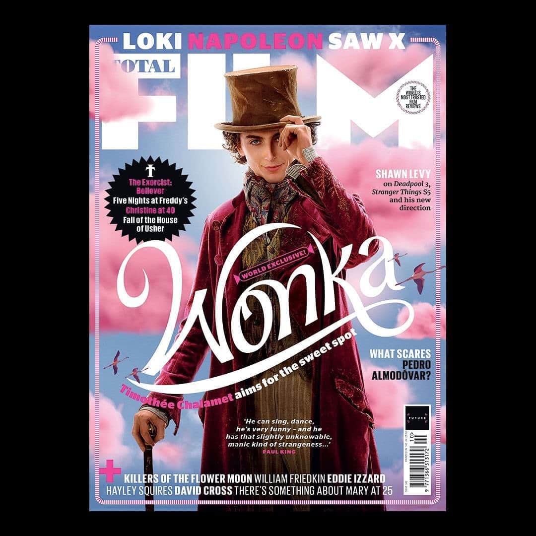 Warner Bros. Picturesさんのインスタグラム写真 - (Warner Bros. PicturesInstagram)「Repost from @totalfilm: Here's your first look at Total Film's world-exclusive #WonkaMovie issue, featuring Timothée Chalamet's chocolatier on the cover. Inside, the filmmakers behind the musical origin story tell us all about how they mapped a way to pure imagination.. The delicious subscriber-exclusive cover is in the mail to subs now; the newsstand cover hits shelves on Thursday 14 September! #Wonka #wonkathemovie #timotheechalamet @wbpictures @warnerbrosuk @wonkamovie」9月9日 0時05分 - wbpictures