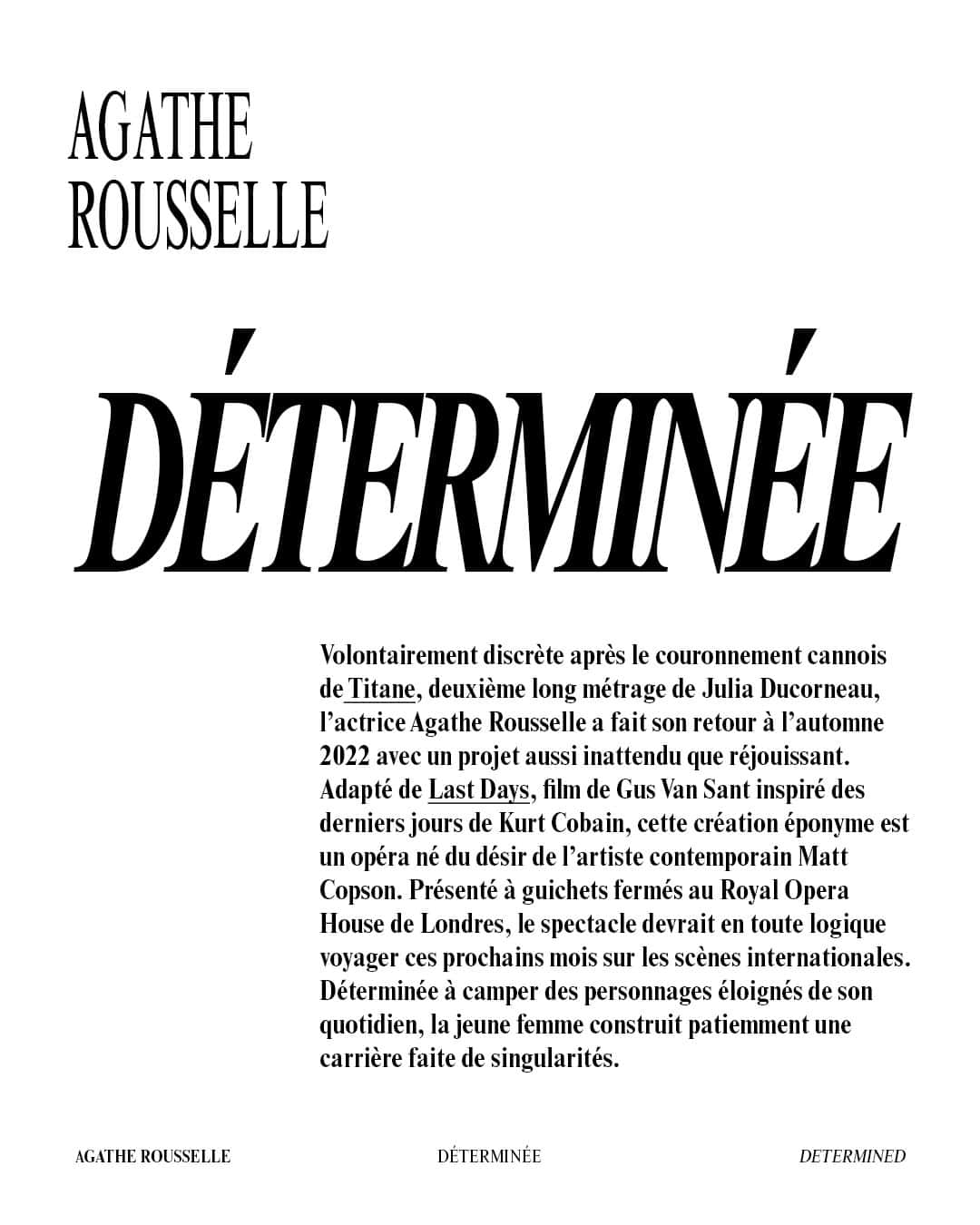 シャンテルさんのインスタグラム写真 - (シャンテルInstagram)「DETERMINED  Extract from @commonlanguagemag  Issue 008.  Shown above: Agathe Rousselle @afundisaster  __________  Photographer: @bobjugger.d   #Chantelle #ChantelleParis #CommonLanguageMag」9月9日 1時00分 - chantelle_paris